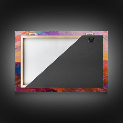 Arizona Desert Sunset Art Print - Framed Canvas Metal or Oil Painting - Southwestern Decor