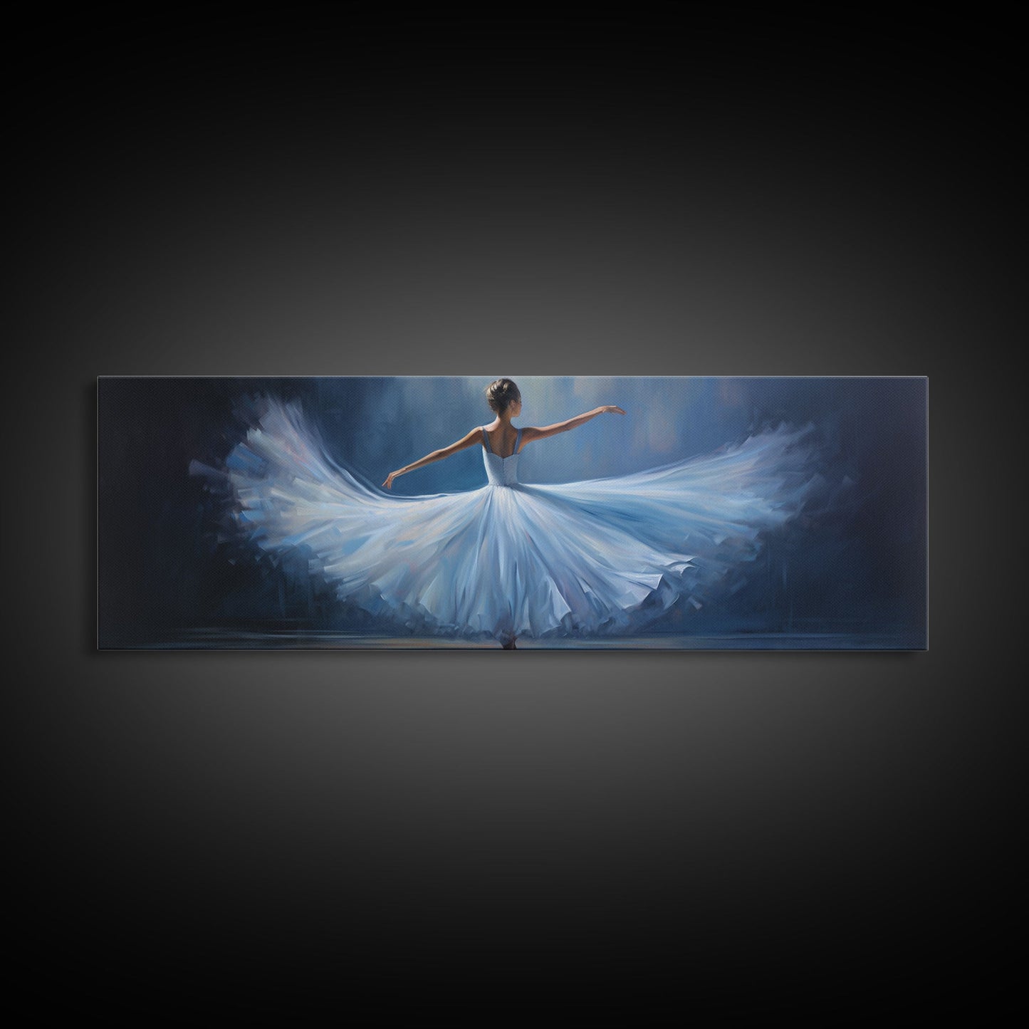 Ballerina Wall Art Watercolor Framed Canvas Print, Ballet Wall Decor, Ballet Prints, Ballerina Tutu and Slippers, Girl Room Nursery Art