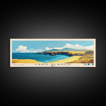 Cabo Blanco, Peru Panoramic Print, Vacation Gift, Peru Wall Art, Vacation Wall Art, Vacatation Memories, Beach Decor, Beach Or Lakehouse Art
