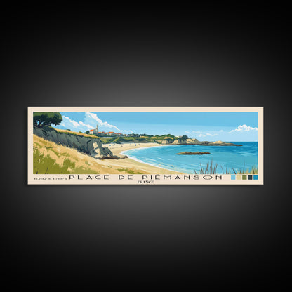 Plage de Piémanson, France Panoramic Print, Vacation Gift, France Wall Art, Beach Painting, Beach Decor, Beach Or Lakehouse Art