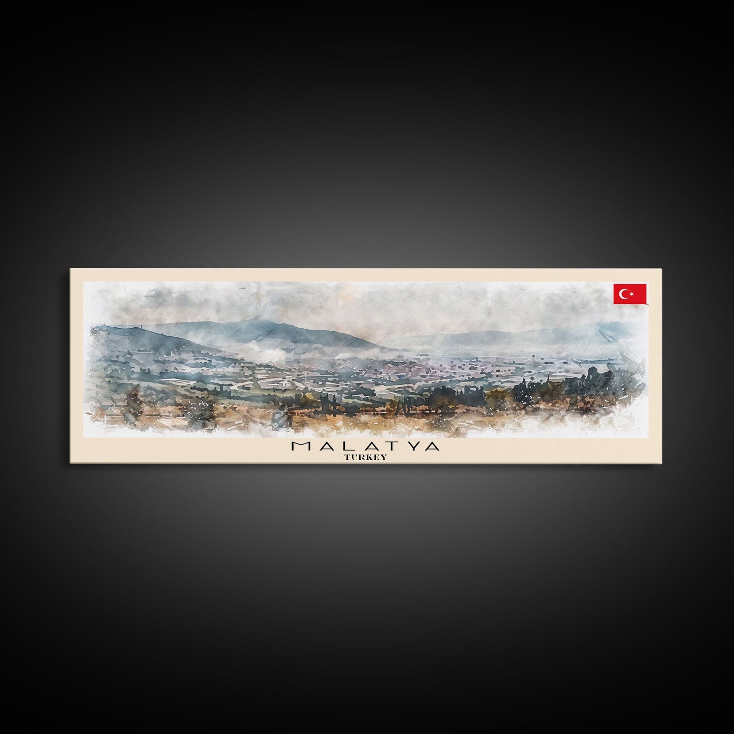 Malatya, Türkei – Kunstdruck, Panorama-Stadtbild, Reisekunst, Wanddekoration, Urlaubsgeschenk, gerahmter Leinwanddruck oder Metallbild