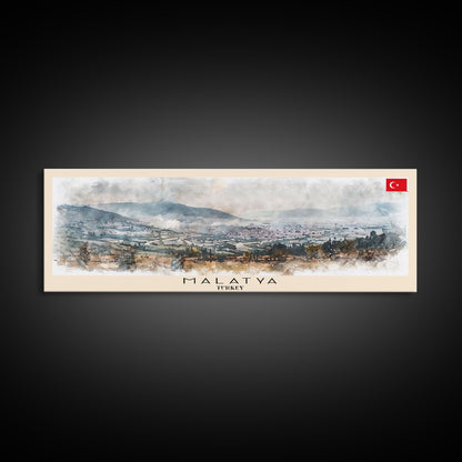 Malatya, Türkei – Kunstdruck, Panorama-Stadtbild, Reisekunst, Wanddekoration, Urlaubsgeschenk, gerahmter Leinwanddruck oder Metallbild