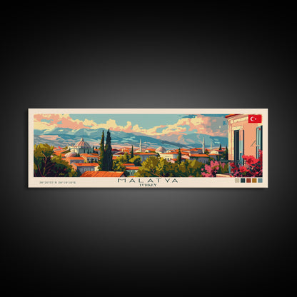 Malatya, Türkei – Kunstdruck, Panorama-Stadtbild, Reisekunst, Wanddekoration, Urlaubsgeschenk, gerahmter Leinwanddruck oder Metallbild