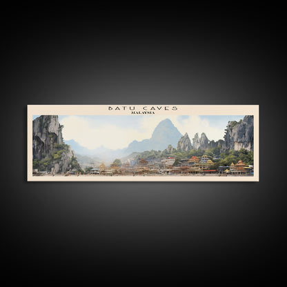 Batu Caves Travel Print Wall Art, Travel Poster Print, Retro Style COUNTRY Home Decor, Wall Hanging, Travel Gift Idea, Unique Metal Art