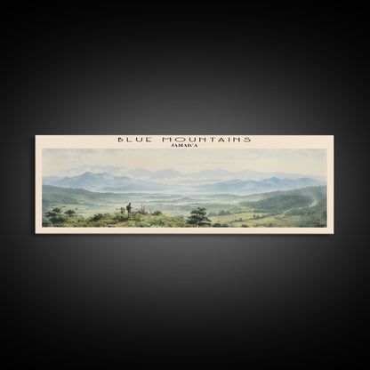 Blue Mountains Travel Print Wall Art, Travel Poster Print, Retro Style COUNTRY Home Decor, Wall Hanging, Travel Gift Idea, Unique Metal Art