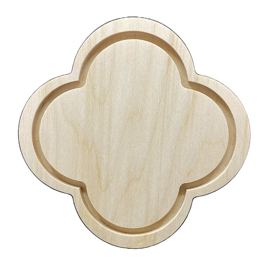 Trekell Gothic Rounded Quatrefoil Floater Panel - Wood Painting Canvas