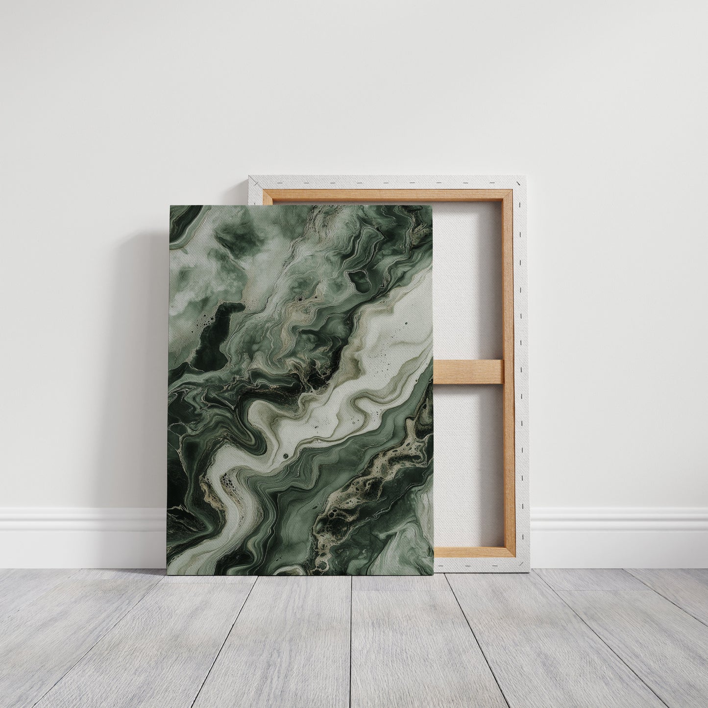 "Emerald Dreams" - Abstract Green Marble Art Print