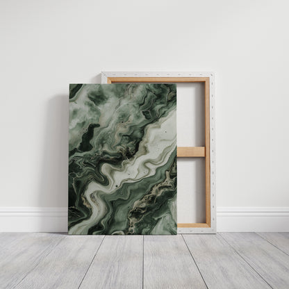 "Emerald Dreams" - Abstract Green Marble Art Print