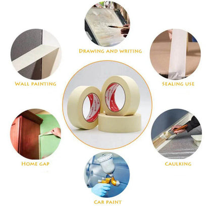 Masking Tape White 6mm-50mm for Precise Crafting Projects