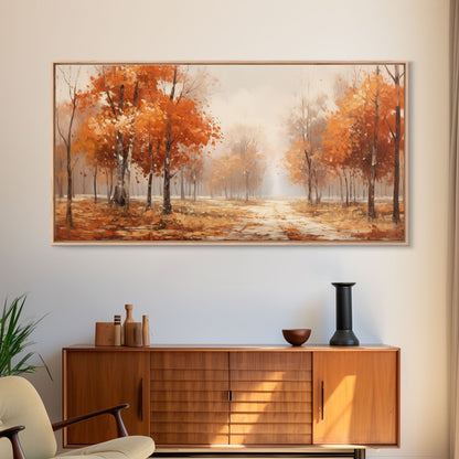 Seasonal Decor, Fall Centerpiece Landscape Painting Canvas Print, Autumn Decor, Fall Centerpiece, Fall Home Decor, Fall Farmhouse Wall Decor