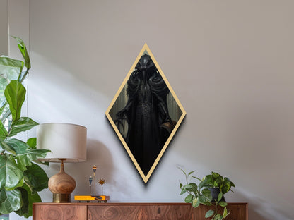 Victorian Portrait of Cthulhu, Gothic Art, Canvas Textured Print, Halloween Decor, The Gentleman Cthulhu