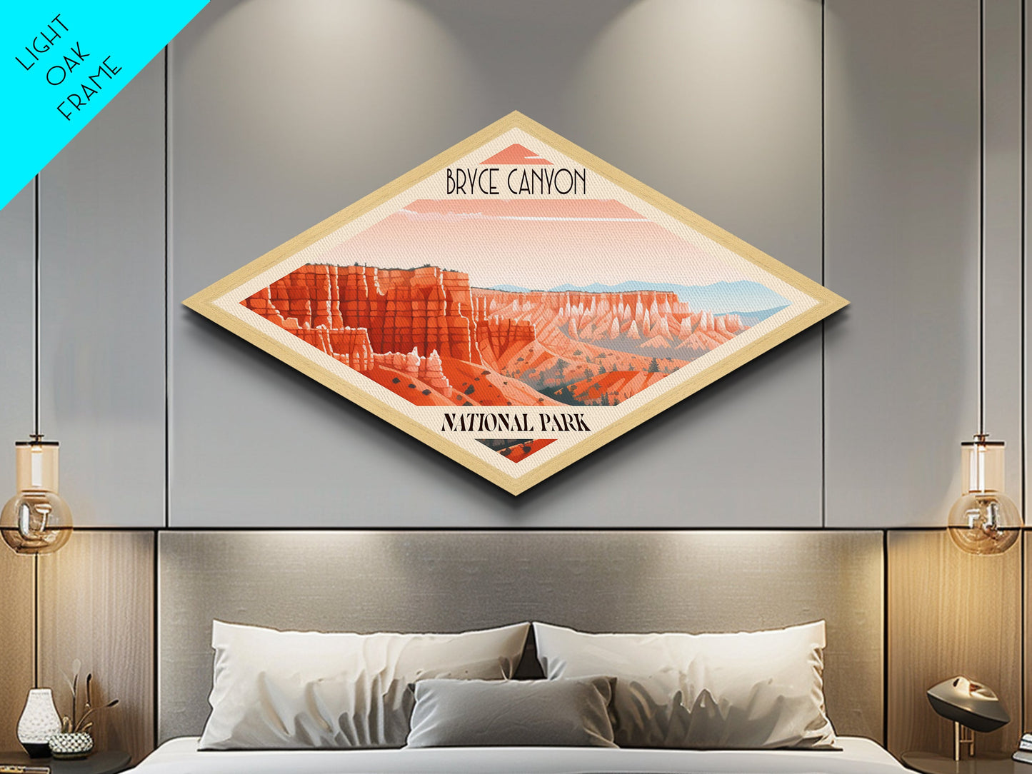 Retro-Kunstdruck „Bryce Canyon Nationalpark“ auf Leinwand, Reisedeko, Midcentury-Modern-Deko, Utah-Reisekunst