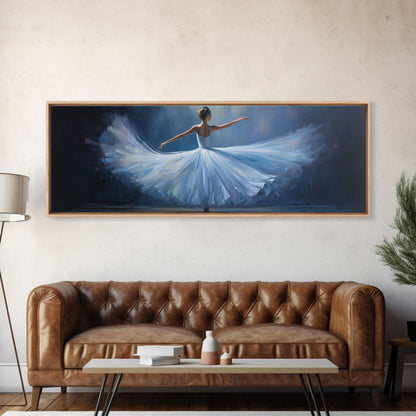 Ballerina Wall Art Watercolor Framed Canvas Print, Ballet Wall Decor, Ballet Prints, Ballerina Tutu and Slippers, Girl Room Nursery Art