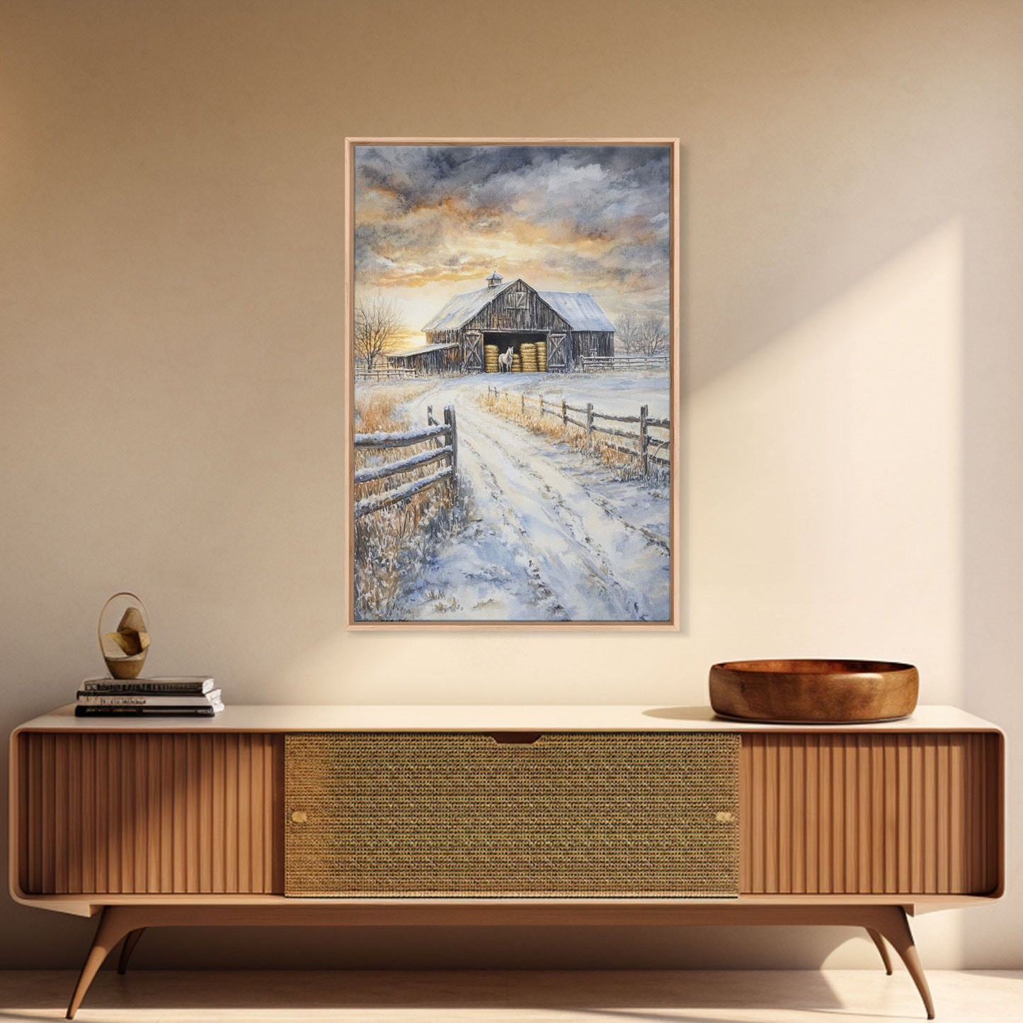 Fall Decor, Barn Amongst The Falling Leaves, Farmhouse Decor, Fall Art, Autumn Decor, Thanksgiving Seasonal Wall Art