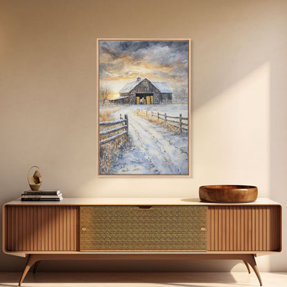 Fall Decor, Barn Amongst The Falling Leaves, Farmhouse Decor, Fall Art, Autumn Decor, Thanksgiving Seasonal Wall Art