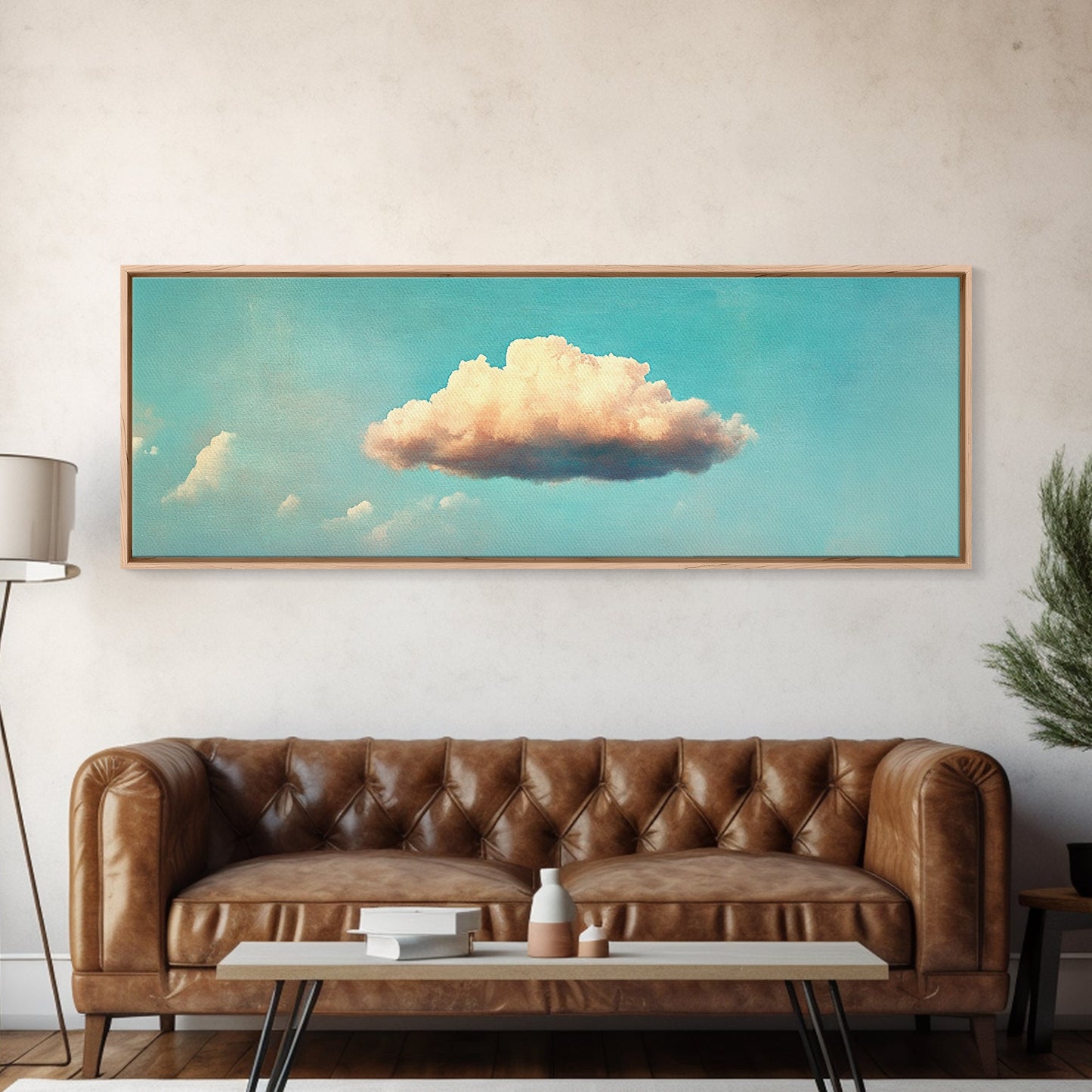 Clouds Wall Art - Living Room Canvas Print - Cloud Decor - Cloudy Sky - Signs For Home / Extra Large Wall Art / Large Horizontal Art