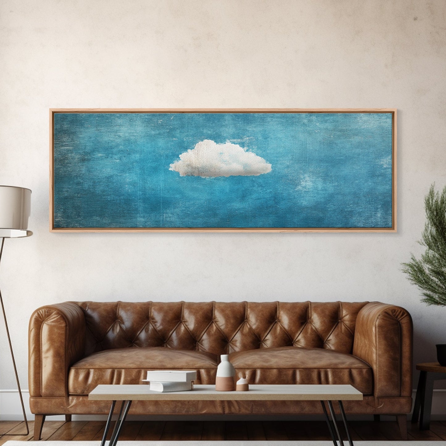 The Cloud - Modern Wall Art - Boho Art - Minimalist Art - Home Decor - Gift Idea - Canvas Wall Art - Overszied Art - Panoramic Art