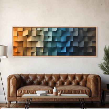 The Beach in my Dreams - Framed Canvas Print - Abstract Geometric Patterns Wall Art