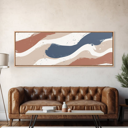 MCM Artwork - Abstract Art - Framed Canvas Print - Wood Framed Mid Century Modern Art - Large Geometric Art, Paint Splotches