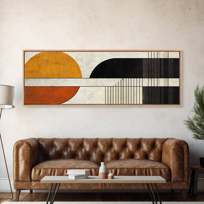 Art Deco Abstract Wall Art, Framed Canvas Print, Canvas Art, Earth Tons, Muted and Subdued Wall Art, Thought Provoking Abstract Art