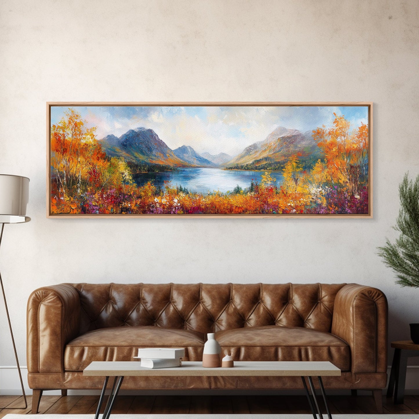 Modern Wall Art Print - Abstract Oil Painting Landscape Canvas Print - Extra Large Wall Art - Canvas Wall Art - Oversized Art