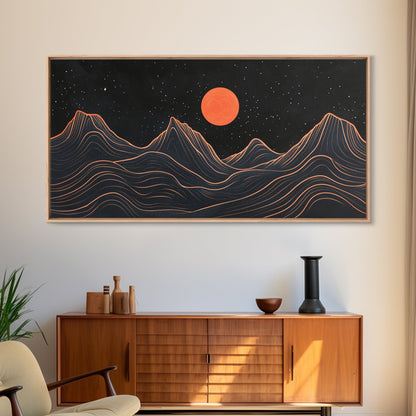 Retro Abstract Art, Art Deco Style, Atomic Age Inspired Wall Art, Pueblo Style Southwestern Art