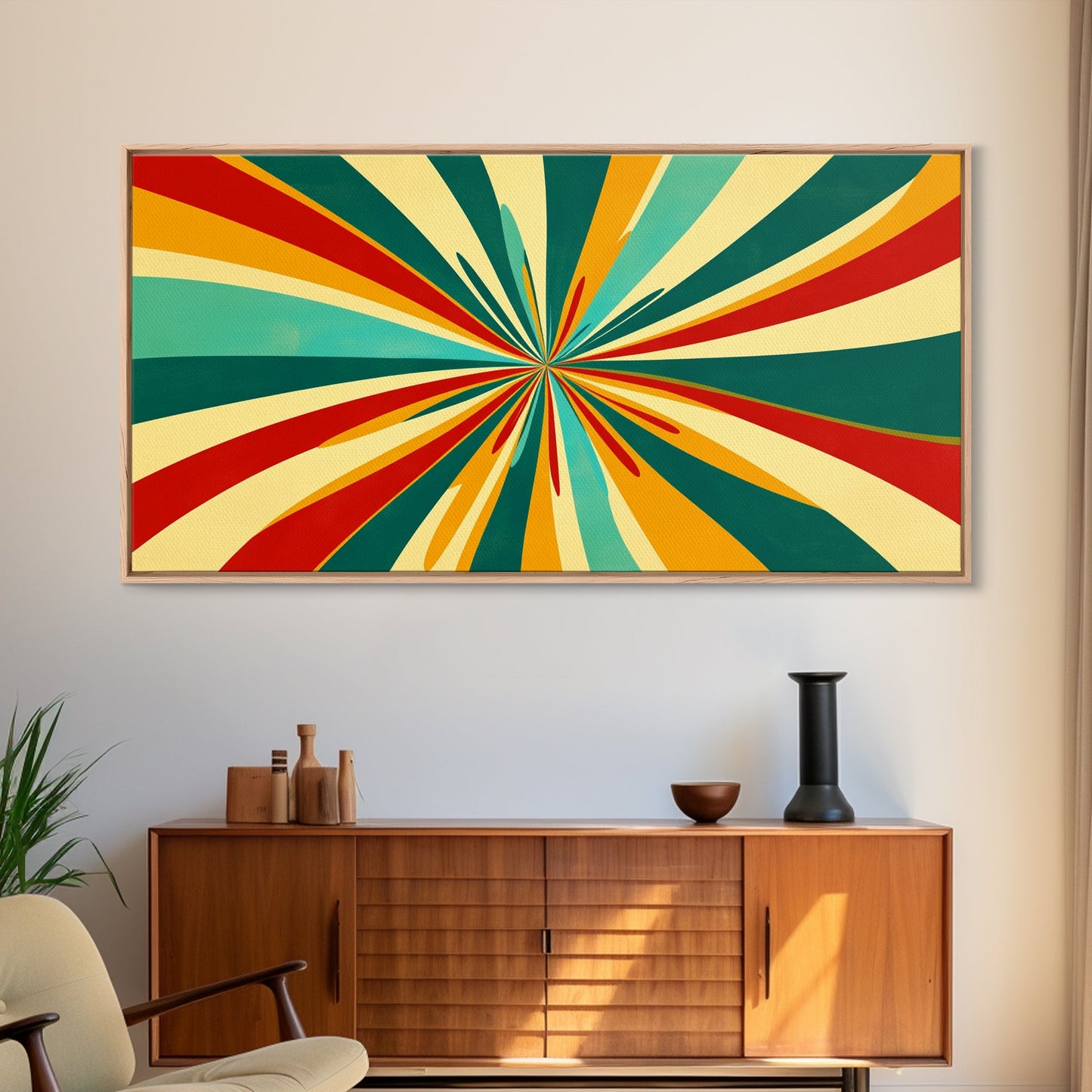 Modern Abstract Mid-Century Wall Art Original Design, Giclee Canvas Print Modern Home Decor, Retro Art