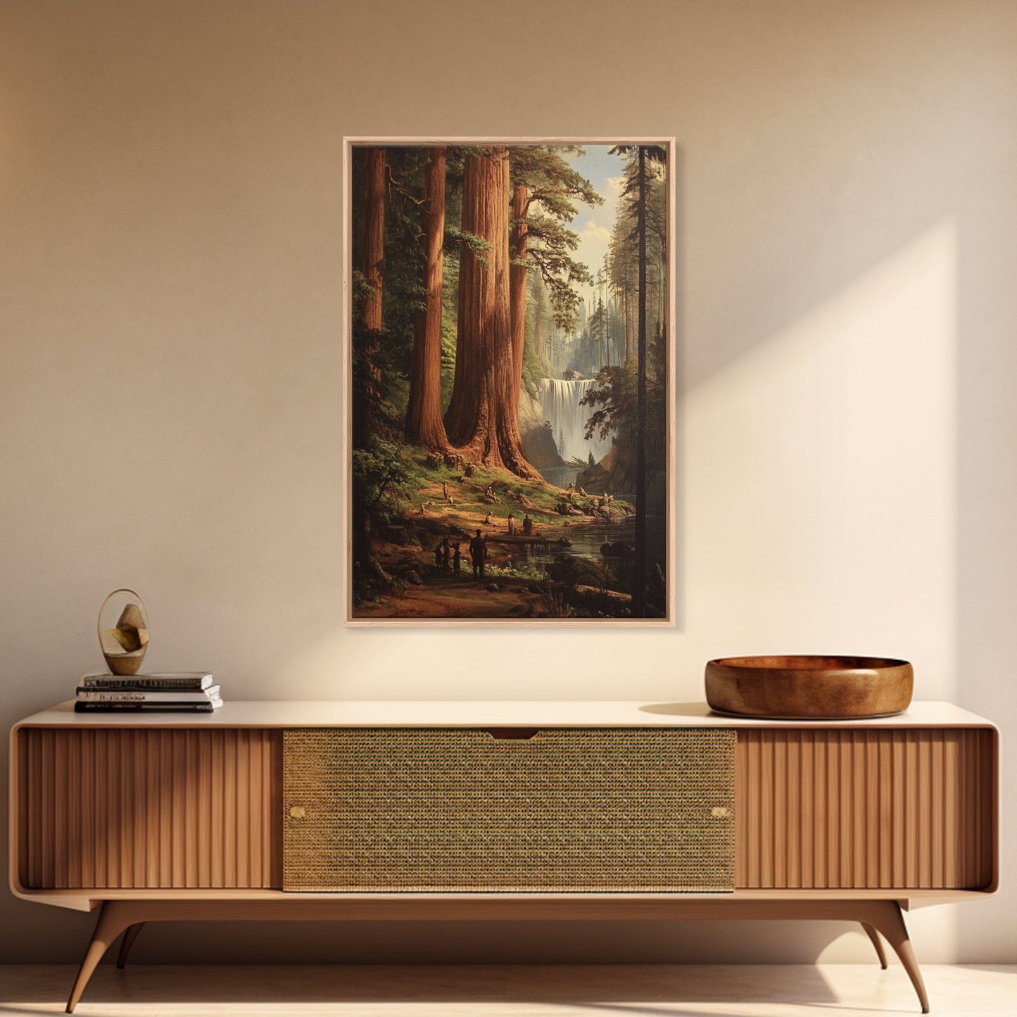 The Redwoods of California, Ancient California Canvas Print, Fantasy Decor, California Wall Art, Tall Redwood Trees Painting