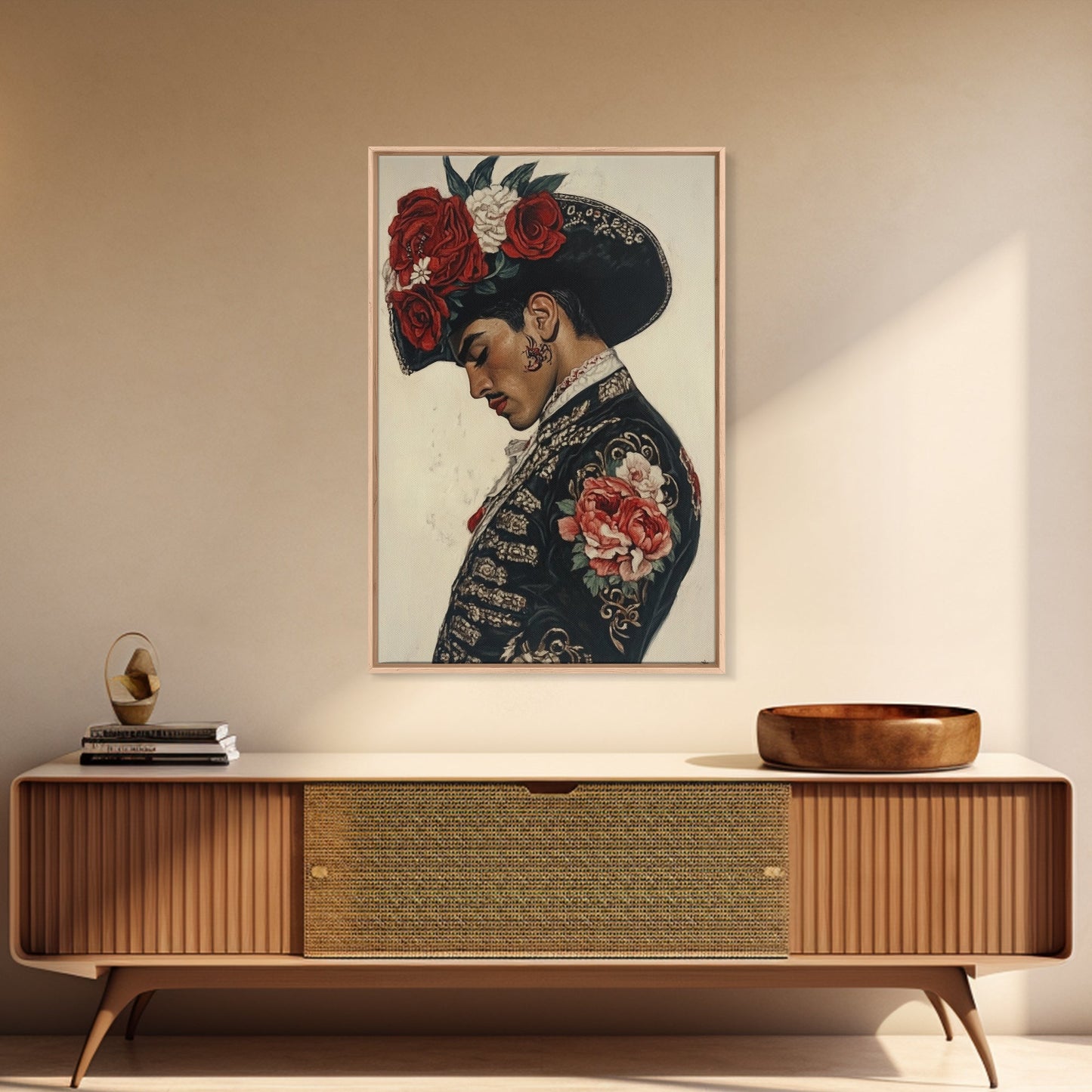 Abstract Wall Art Bullfighter Painting Print, Corrida Wall Art, Chicano Art, Spanish Home Decor, Modern Wall Art Living Room Wall Art, Mexicano Art