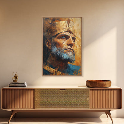 Ozymandias Painting Canvas Print, Ozymandias Wall Art, Ozymandias Print, Framed Canvas