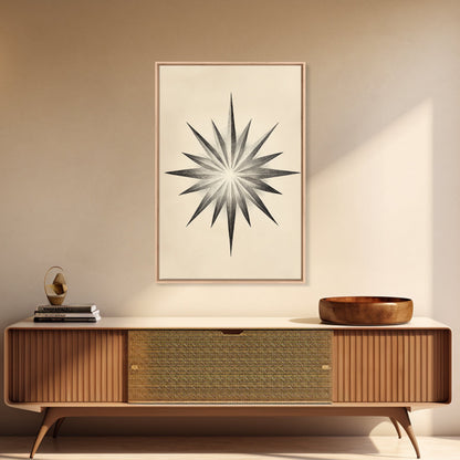 The North Star Canvas Print - Framed Canvas - Minimalist Christmas Art - Boho Christmas Art - Rustic Christmas Art