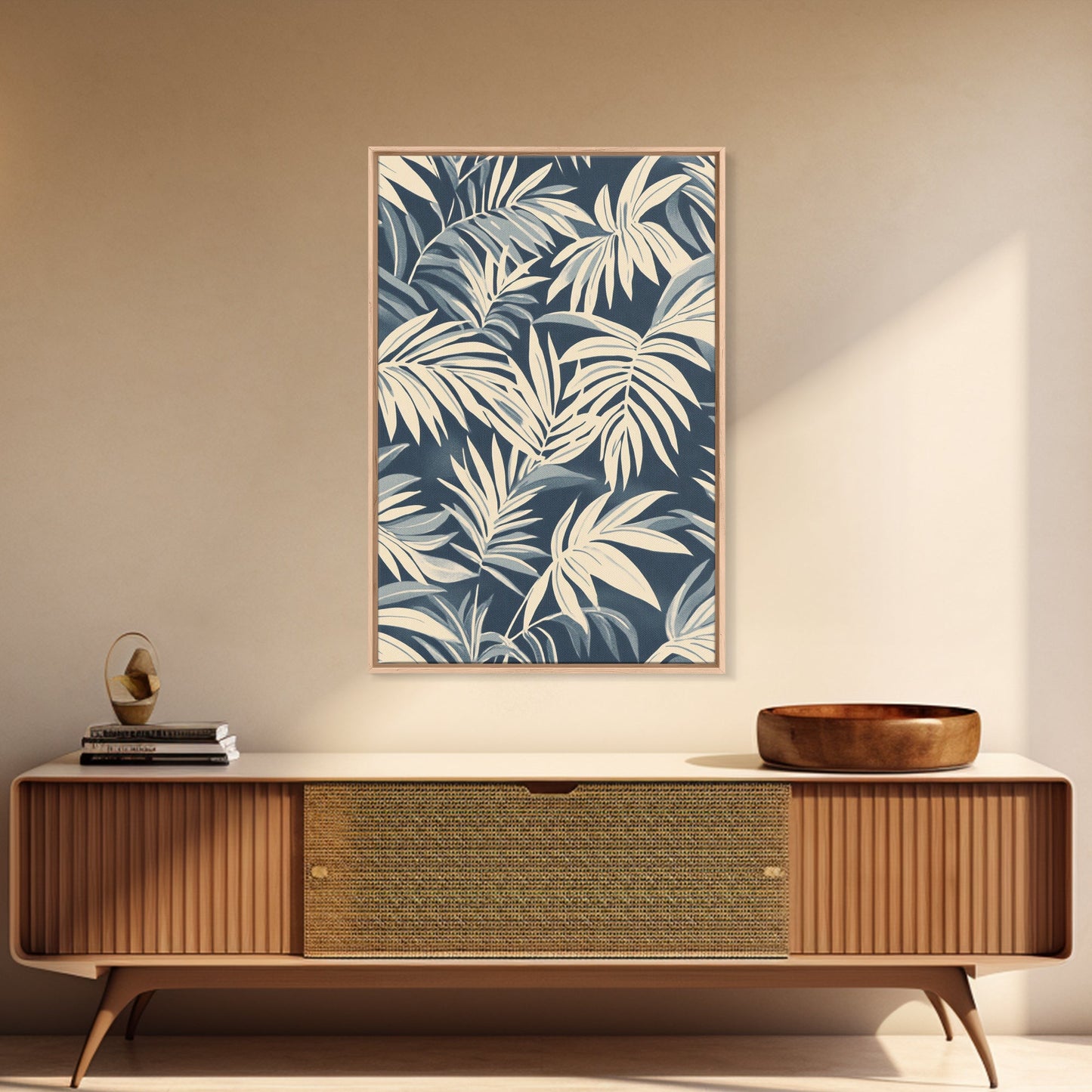 Floral / Botanical Print Wall Art Framed Canvas Print Midcentury Modern Wall Art Home Decor Boho Minimalist Ready To Hang Large Art