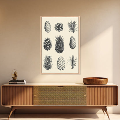 Christmas Pine Cones Canvas Print - Framed Canvas - Minimalist Christmas Art - Boho Christmas Art - Rustic Christmas Art - Pinecone Painting