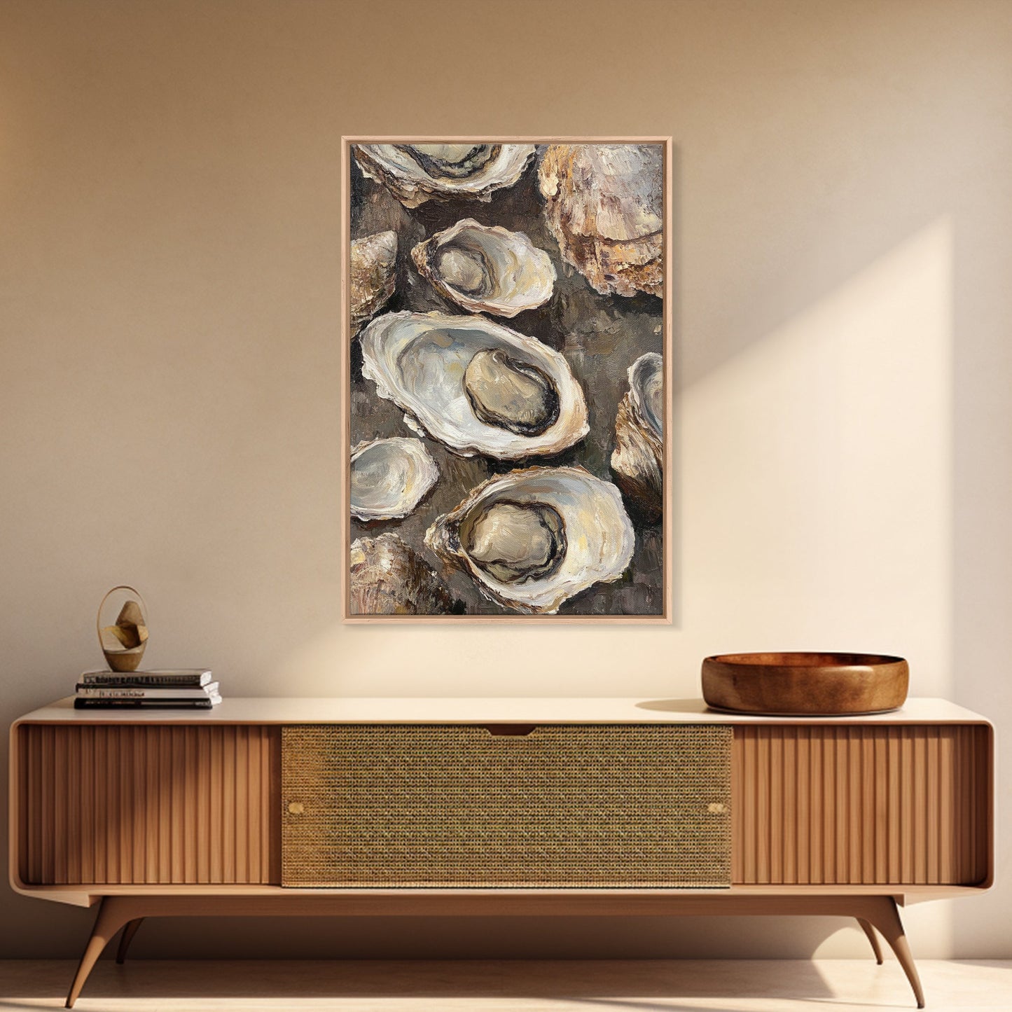 Oyster Painting Print, Oyster Shell Painting, Oyster Art, Kitchen Food Wall Art, Kitsch Kitcen Decor, Eclectic Home Decor, Kitchen decoration