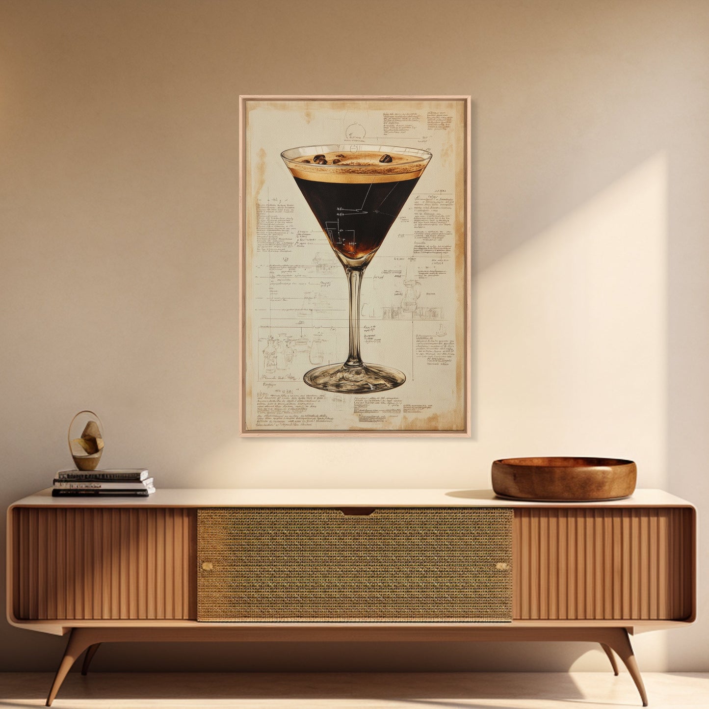 Espresso Martini Wall Art Canvas Print, Cocktail Painting, Cocktail Decor, Bar Decor, Bar Cart Art, Home Bar Wall Art, Kitchen Wall Art