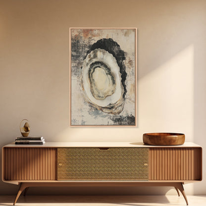 Oyster Painting Print Coastal Watercolor Wall Art Sea Shell Print Minimalist Poster Oyster Shell Painting Oyster Shell Art