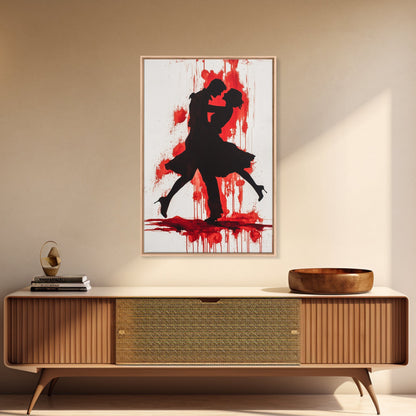 Couple Painting Print, Couple Dancing The Tango, Canvas Print, Wedding Decoration, Wedding Gift, Couple Art, Dancing Couple Art