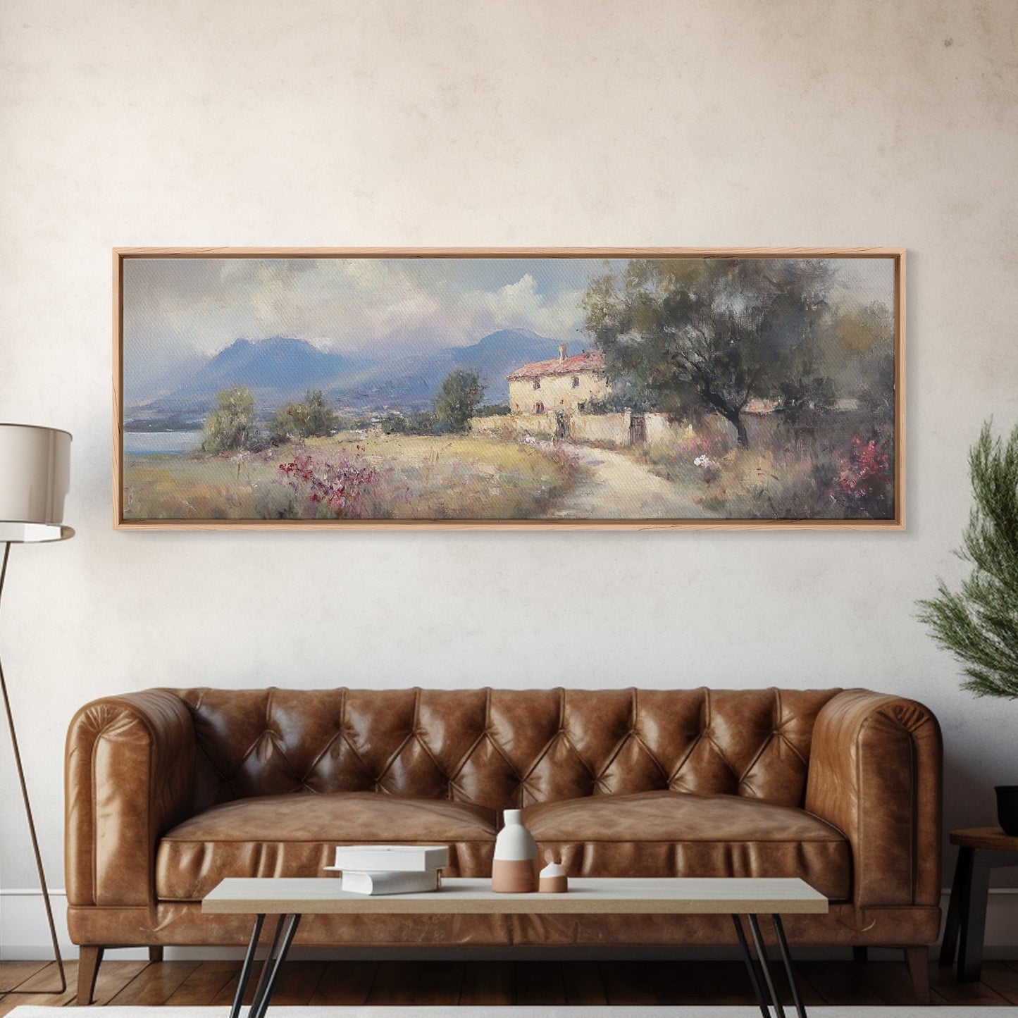 Italy Wall Art Canvas Print, Italy Painting, Italian Vila, Italy Landscape Wall Art, Italy Print, Italy Art, Italy Gifts, Vintage Italy Wall Art