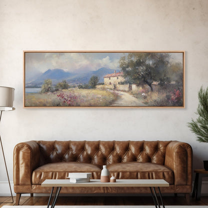 Italy Wall Art Canvas Print, Italy Painting, Italian Vila, Italy Landscape Wall Art, Italy Print, Italy Art, Italy Gifts, Vintage Italy Wall Art