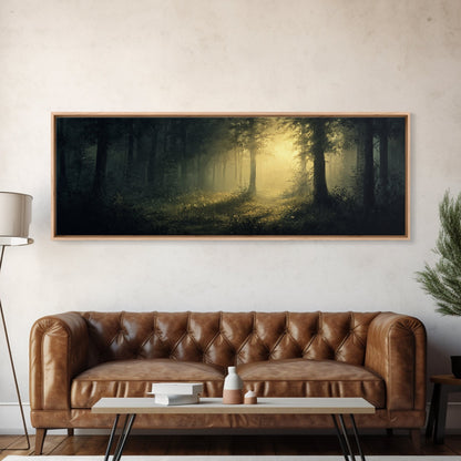 Mystical Forest Fantasy Wall Art, Canvas print, Fantasy Painting, Dark Fantasy Art, Mythical Fantasy Art, Panoramic Wall Decor