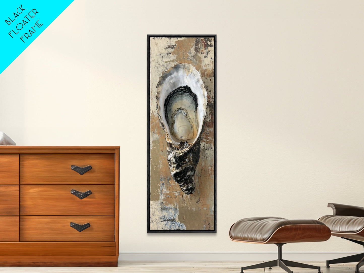 Koi Fish Framed Canvas Print Long Narrow Wall Art Zen Decor Coastal Decor Whimsical Art Tall Skinny Art for Bedroom Above Bed