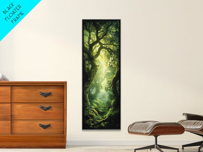 Light Twists Through the Bent Trees, Framed Canvas Print, Accent Piece Wall Art, Fantasy Landscape Painting