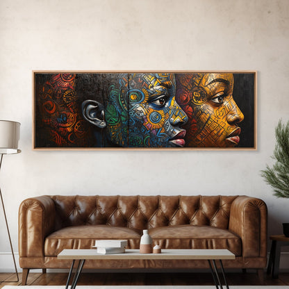 Vibrant African Art Tribal Art Décor Golden Tones Minimalist Decor Rustic Wall Art Original Painting Unique Gift Idea
