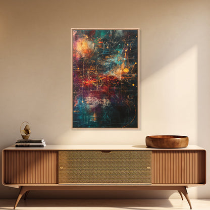 Cosmic Science Canvas Print Abstract Scientific Artwork Universe Wall Art Therapy Art Modern Space Decor Astronomy Lover Gift