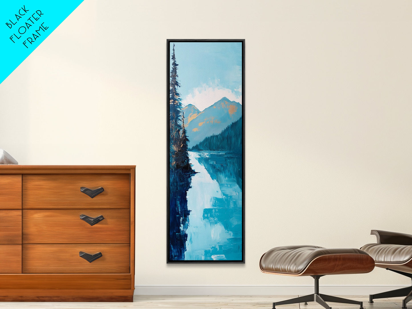 Southwest Wall Art, Framed Canvas Print, geometric wall art, vibrant mountain painting, rustic decor, landscape painting