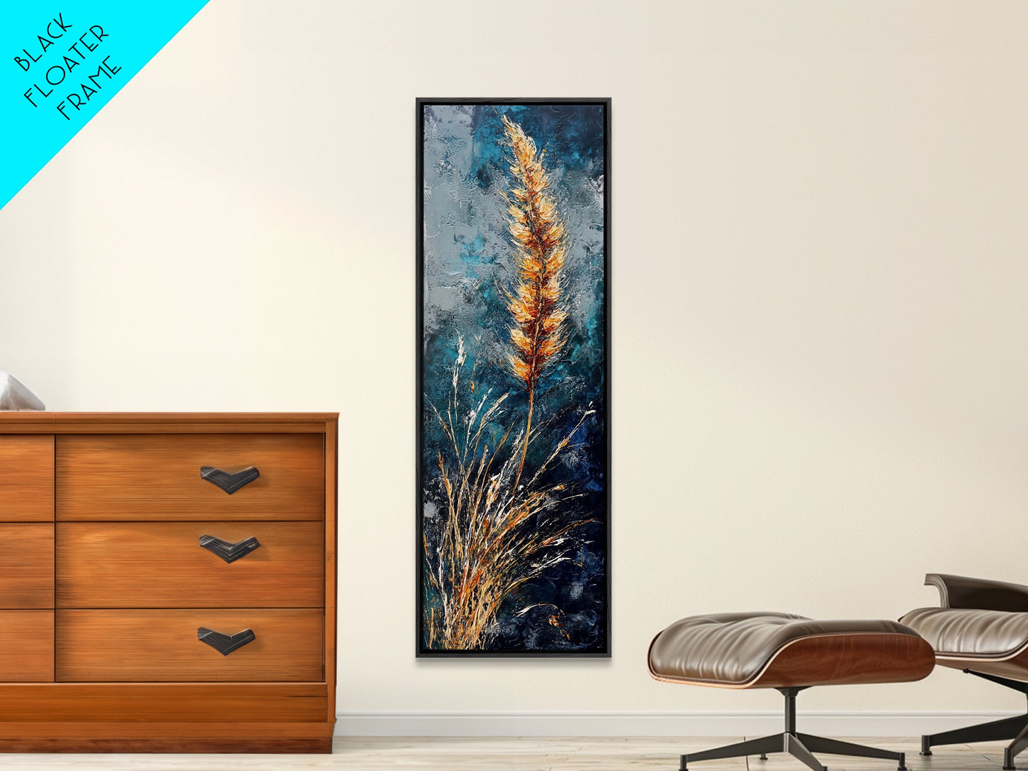 Wheat Field, rustic wall art, farmhouse art, botanical prints, framed canvas print, moody art, autumn painting, above couch art