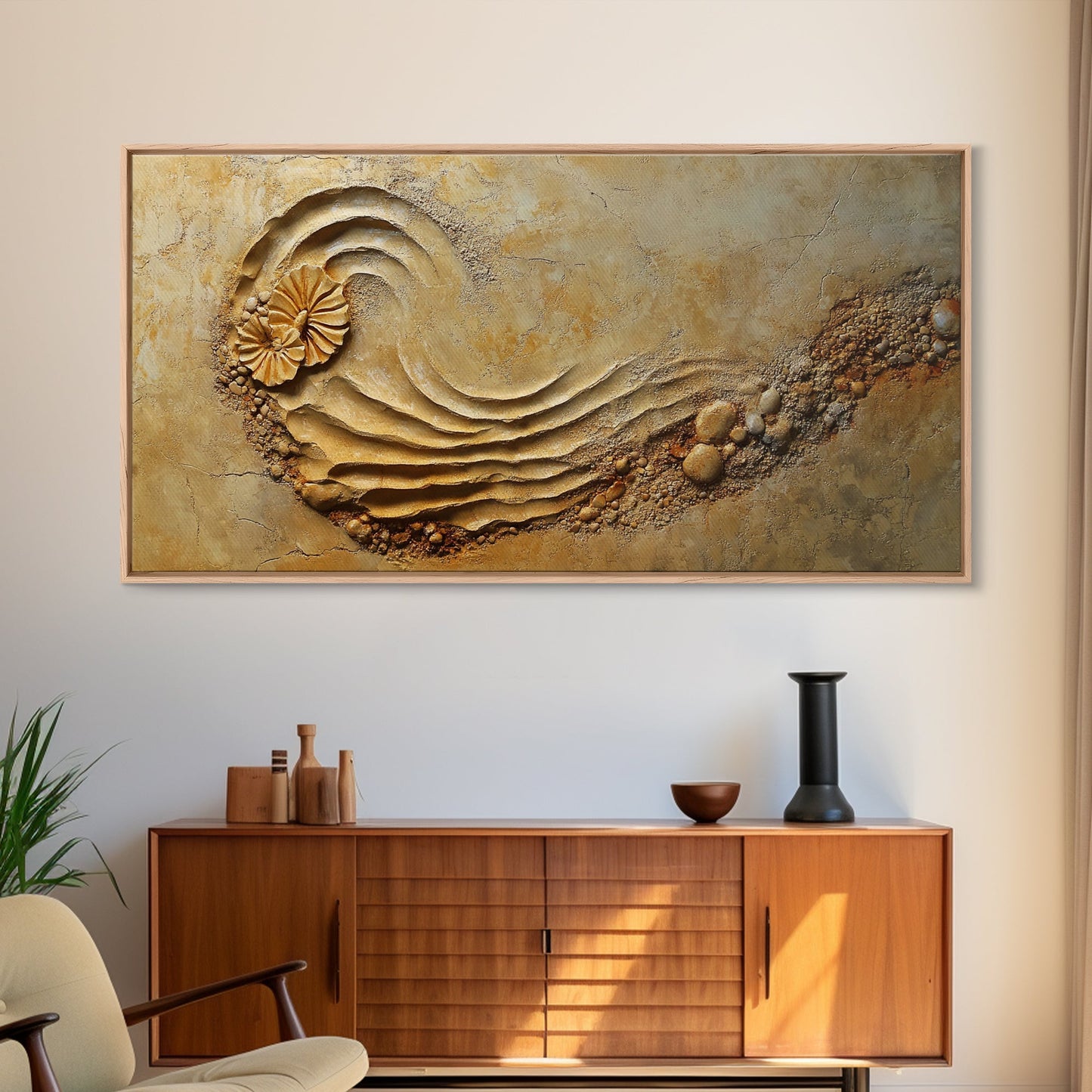 Textured Wave Art, Coastal Decor, Beach House Wall Art, Nautical Painting, Framed Canvas Print, Ocean Inspired Art, Rustic Wall Art