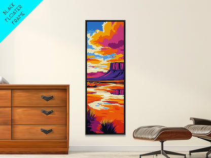 Desert, Mesa, Sunset, Reflection, Canvas Print, Nature Wall Art, Rustic Home Decor, Warm Earth Tones, Bedroom Wall Art