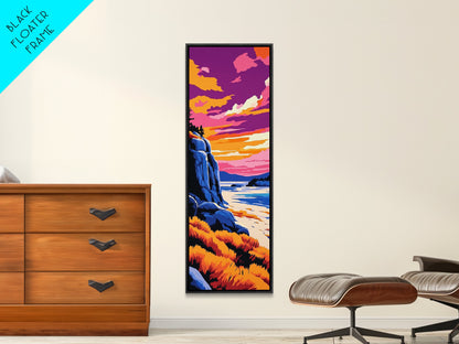 Ocean View, Sunset Sky, Coastal Art, Canvas Print, Living Room Wall Art, Nautical Art, Fall Colors, Bold Home Decor, Gift Idea