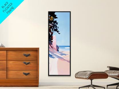 Serene Shore, Abstract, Blue, Canvas Print, Tranquil Beach Painting, Contemporary Wall Art, Bedroom Art, Coastal Home Decor